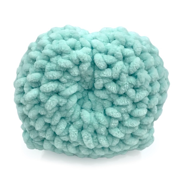 Amigurumi Kawaii Cheeky Frog Hand/Homemade Plushie in Seafoam Green - Picture 9 of 10